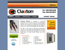 Tablet Screenshot of claxtonelectric.com